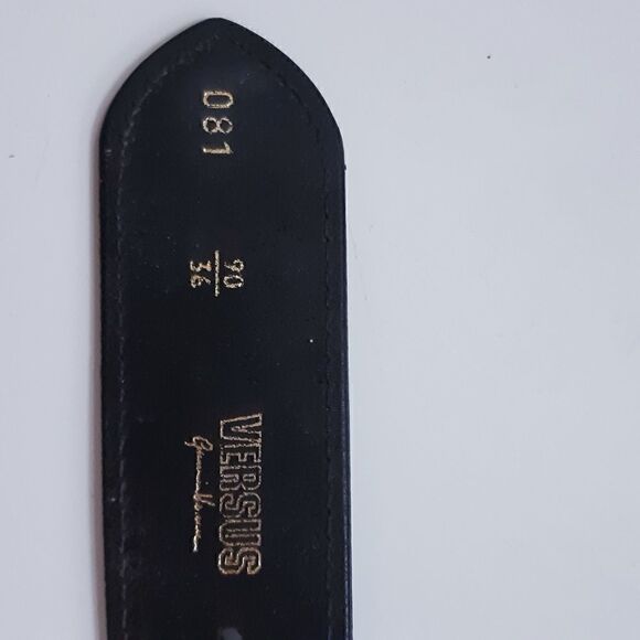 Vintage VERSUS Versace Leather Belt w Lion Heads - Picture 3 of 10